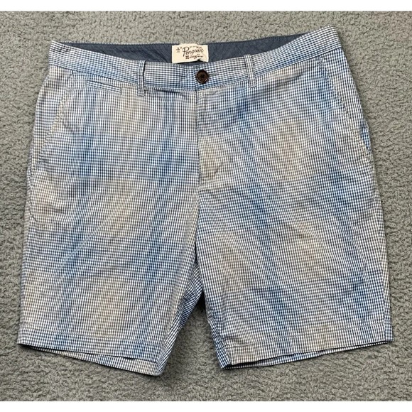 Penguin Shorts Mens Size 36 Check Casual Chino Bermuda Outdoor Lightweight - Picture 1 of 16